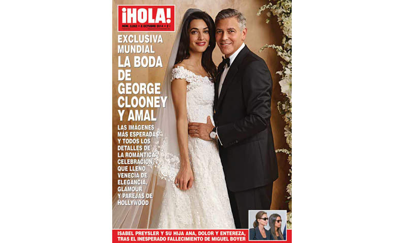 El estilo y elegancia de Amal Clooney en su boda de ensueño