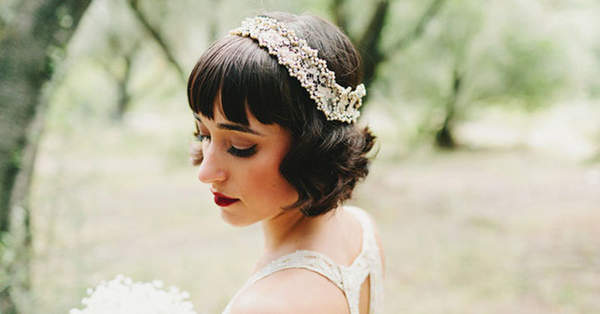 Estilos de peinados: Cómo lucir una melena corta con flequillo en tu boda