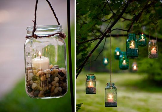 Ideas creativas: Frascos con velas decorados para bodas mágicas